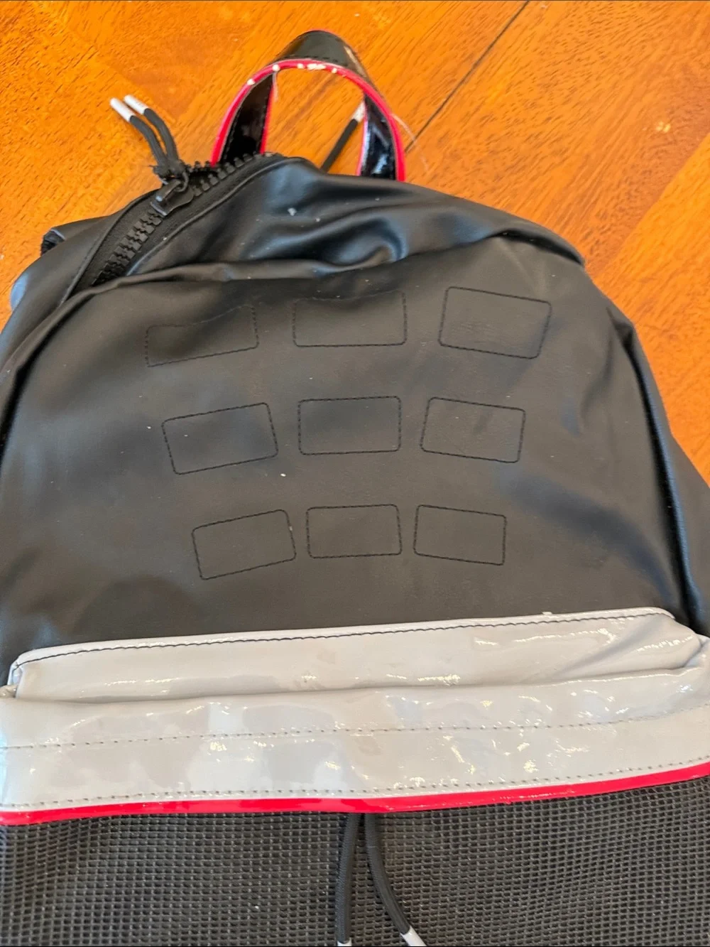 Jordan Black Backpack with Red and Gray Accents